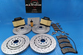 Maserati Ghibli Quattroporte brake pads rotors filters service kit #9313